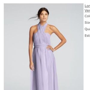 Davids Bridal tulle cvtble bridesmaid IRIS sz 14